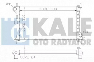 KALE OTO RADYATOR 344165 -  Радиатор, охлаждение двигателя